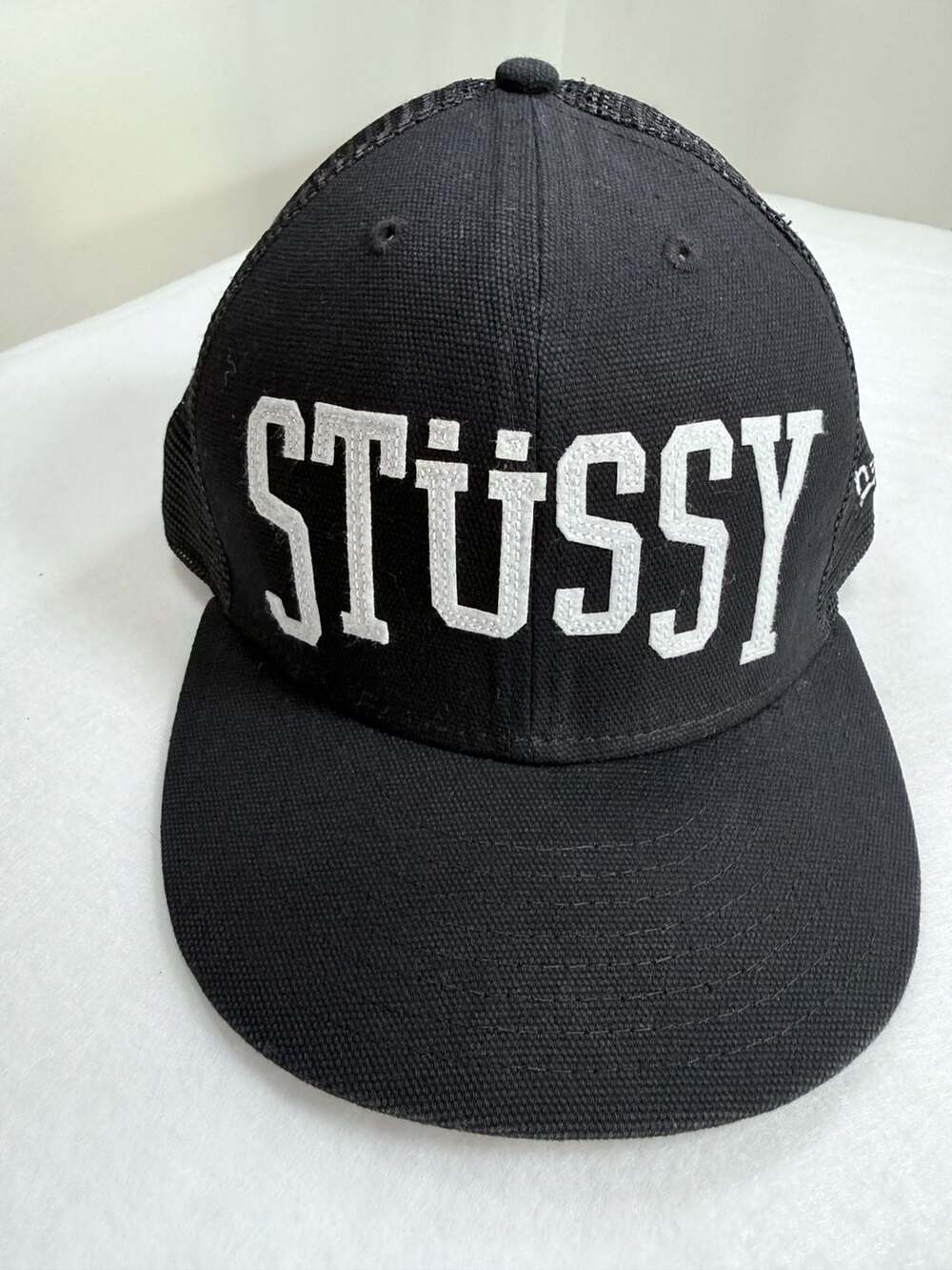 Stussy x New Era Trucker Hat Black Mesh Snapback